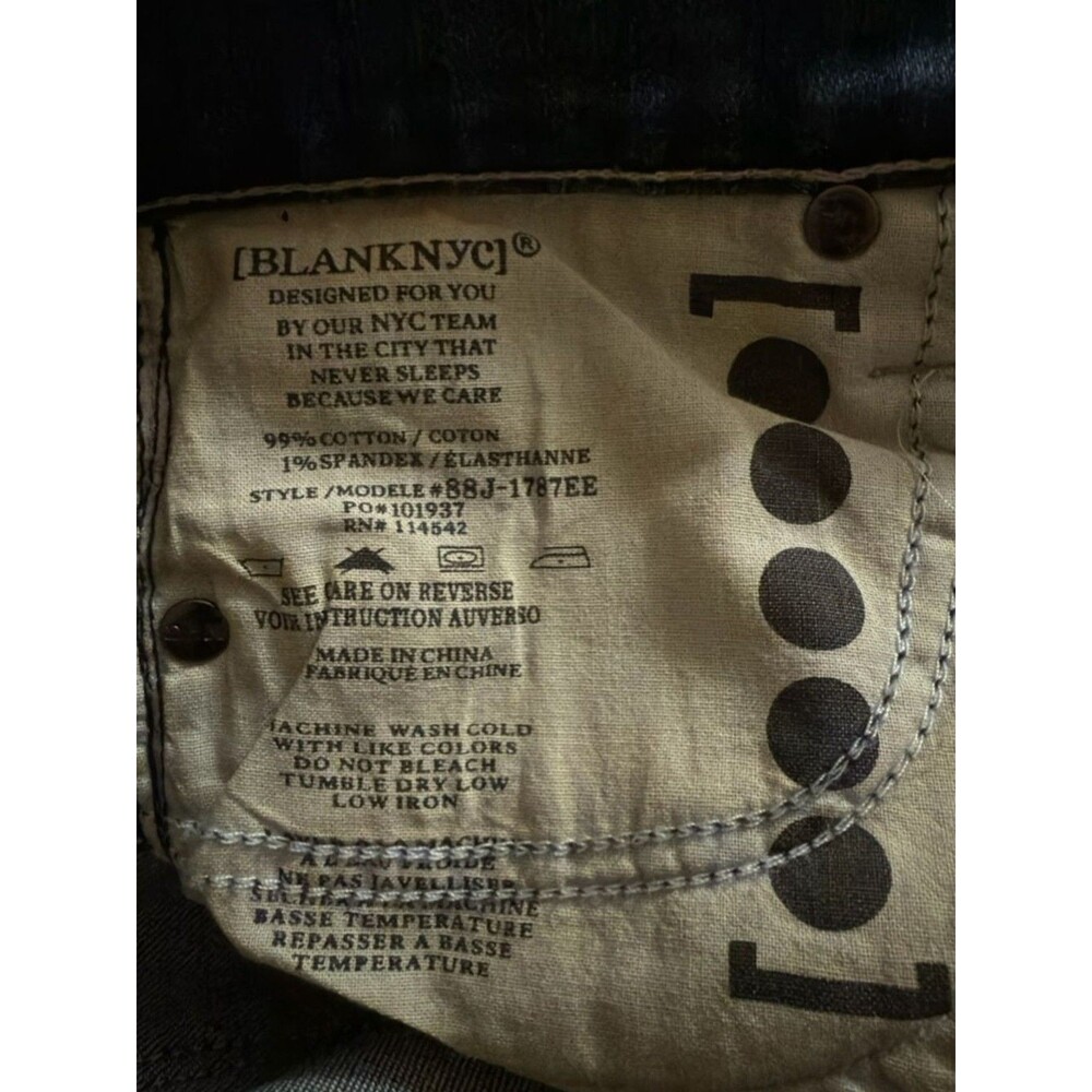 BLANKNYC The Micro Straight Leg Crop Jeans Happy Dust Distressed Womens 26 NWT - Picture 7 of 12